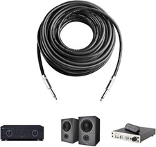 2Pcs 100 Feet Professional Speaker Cables, Pair 100 Ft 12 Gauge 1/4 Inch Male...