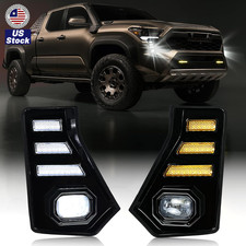 For 2024 2025 2026 Toyota Tacoma LED Daytime Running Fog Lights DRL Turn Signal
