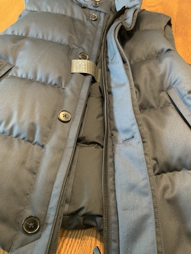 Ermenegildo Zenga Quilted Wool Navy Blue Down Vest Full zip 52R Italy 42 US - Picture 22 of 23