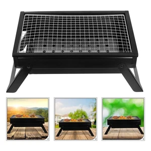 Bbq Grill Petite grille Ménage Intérieur Pliable Charbon Portable