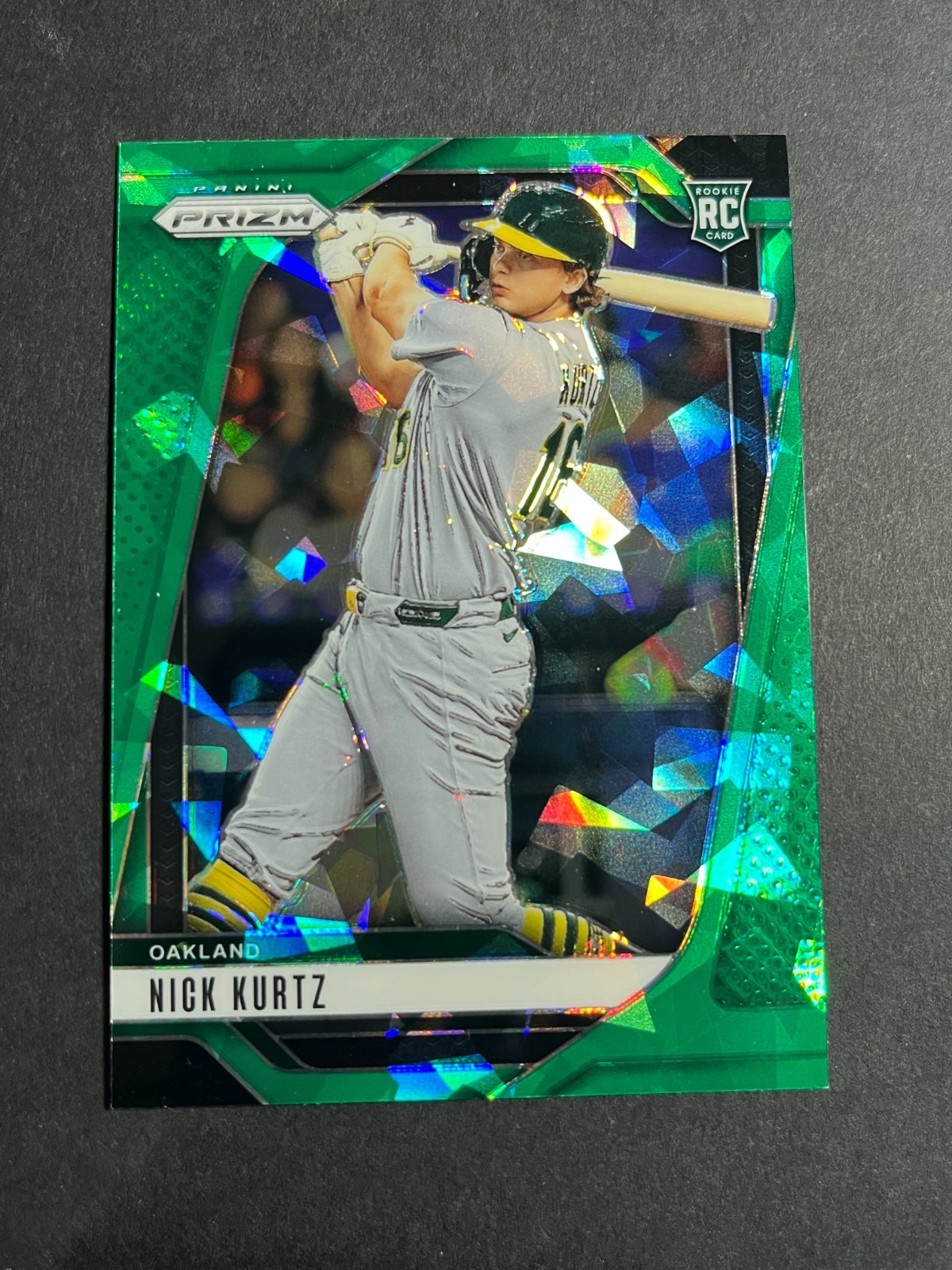 2025 Panini Prizm Nick Kurtz RC Prizm Green Ice Rookie #213 A's