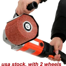 110V Burnishing Polishing Machine Polisher Handheld Sander+ 2Polishing Wheel USA