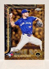 2025 Topps Gilded Gold Chrome - Max Scherzer Wave Refractor /75