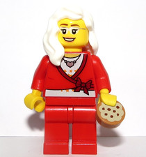 Lego Mrs Christmas Claus  Minifigure & Cookie  Female Girl  Xmas