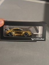Mc 164 Gold Nissan Gtr R35 Lb Lbwk Liberty Diecast In Protector Case