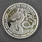 1 oz .999 Silver 2024 Lunar Year of the Dragon  BU ROUND Series-2
