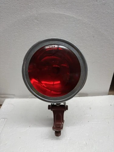 DIETZ Vintage Light 6” Fire Truck Emergency Red OLD GLASS LENS Rat Rod NY USA  - product listing photo