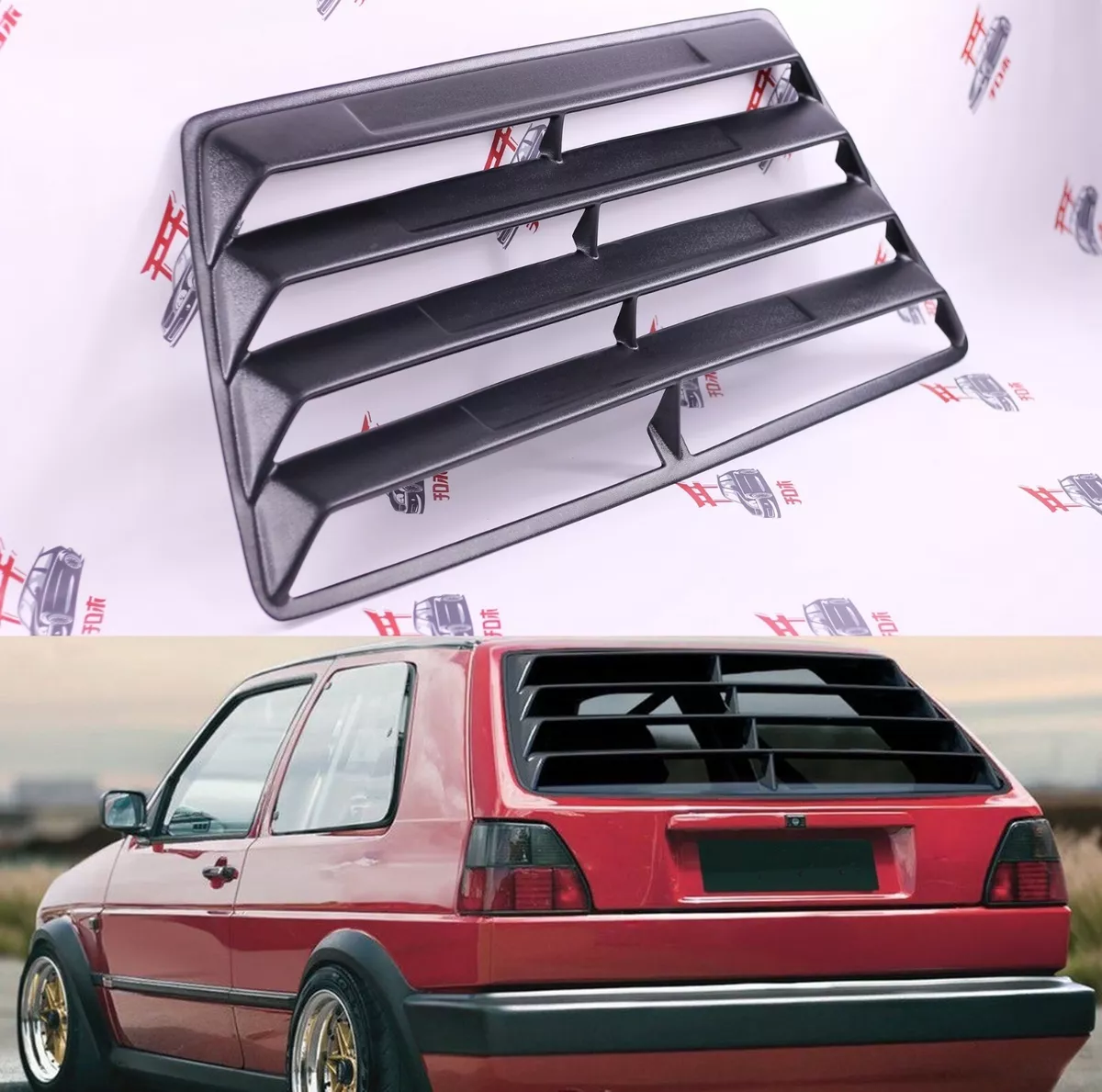 VW Golf mk2 GTI Window Louver Spoiler Tuning Car Parts 2 4 Doors ABS plastic