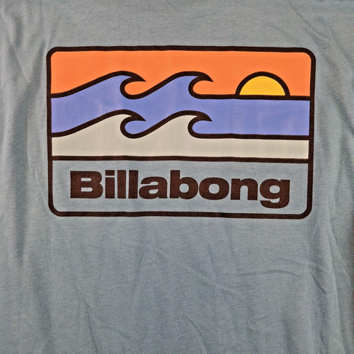 Billabong Men's T-Shirt Tee Daylight Graphic Logo Long Sleeve Size XL Aqua/Blue - Picture 7 of 7