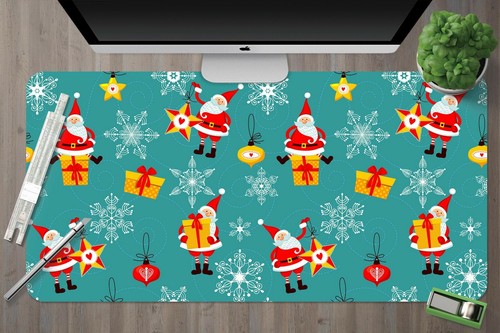 3D Santa Claus Gift Star Snow G742 Christmas Non-slip Desk Mat Keyboard Pad Amy - Bild 2 von 7