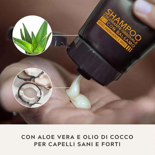 Control GX Shampoo Colorante Uomo, 2-In-1 Con Balsamo, Riduce Gradulmente Il Gri - Foto 5 di 12