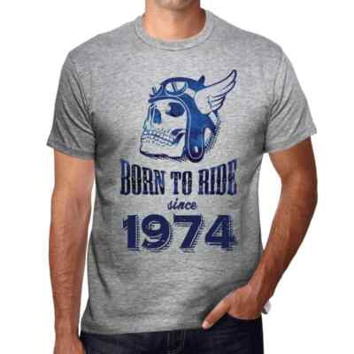 Men's Graphic T-Shirt Born To Ride Since 1974 50th Birthday Anniversary 50 Year