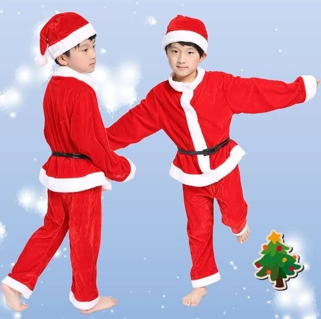 3 PC Noël Père Costume Déguisement Bébé Garçon Fille Enfants Neuf An