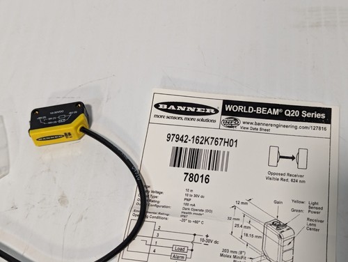Banner Q20PR-78016 Photoelectric Receiver Sensor - Picture 2 of 6