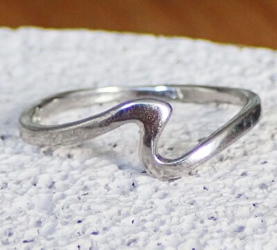Sterling Silver Wave Band Ring - 4.44mm Wide, Rhodium Plated, Hypoallergenic - Free Lifetime Warranty