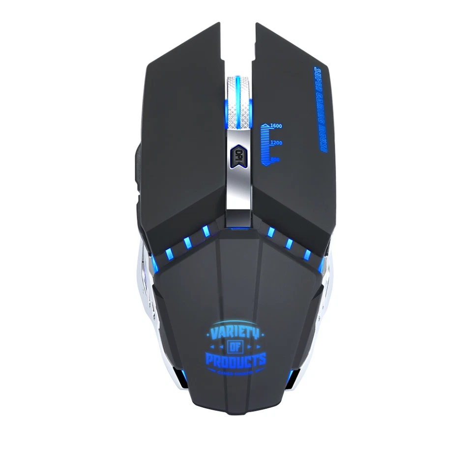 Wireless Gaming Mouse (GAMER FANATIC) Q15 RGB LED Ergonomic Lightweight Black - Image 4 of 4