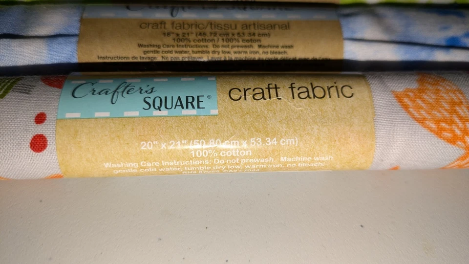 Crafter's Square Fat Quarter Fabric - 100% Cotton And Felt (Set Of 7) 18X21” - Image 2 of 4