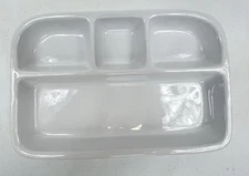 Crate & Barrel White T.V. Tray Dish Designed By Bret Bortner Oven, Washer Safe