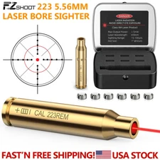 Laser Bore Sight Kit Red Dot Laser 223 5.56mm CartrIdge Boresighter w/ Tin Case