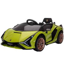 Image of Lamborghini SIAN 12V Kids Electric Ride On Car Toy with Remote Control Green
