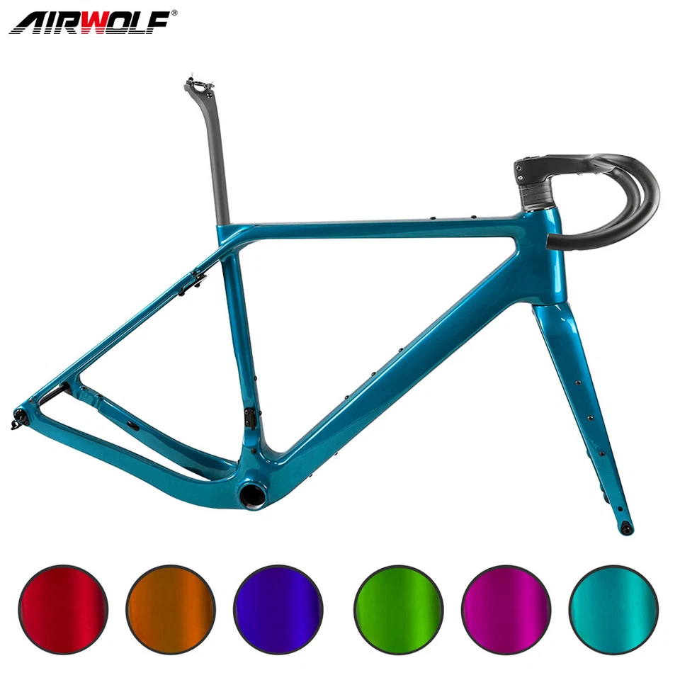 AIRWOLF 2023 Carbon Fiber Gravel Bike Rahmen 700*50c Reiserad Rennrad Fahrräder