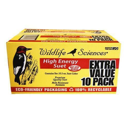 Wildlife Sciences High Energy Suet Bird Seed Value 10 Pack Eco Friendly