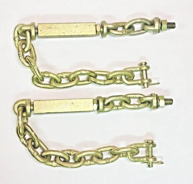 2 Universal 3 Three Point Hitch Chain Stabilizer Turnbuckle Sway Check
