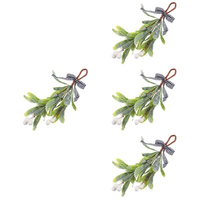  4 Pieces Weihnachtsbaumdekoration Mistel-Ornament Weihnachtsgirlande