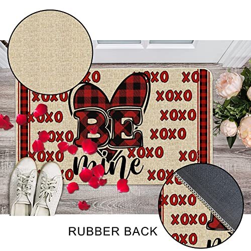 Valentines Door Mats Outdoor 17x29 Inch, Valentines 17"x29" Valentines
