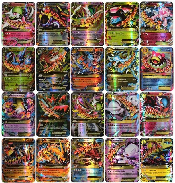 Hot Pokemon Tcg 60 Card 35pcs Ex Mega 25pcs Gx Cards No Repeat