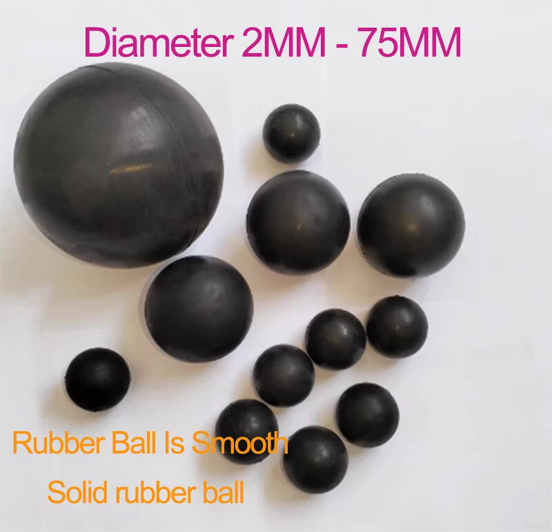 Schwarze runde Vollgummiball Hüpfbälle Trainingsball Durchmesser 2 mm - 75 mm - Bild 1 von 4