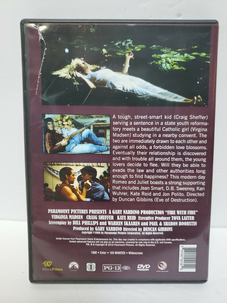 Fire with Fire 1986 DVD - Virginia Madsen Craig Sheffer Kate Reid