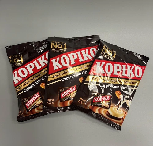 Kopiko Cappuccino Candy 4.23 oz x 3 Packs Hard Coffee Candy