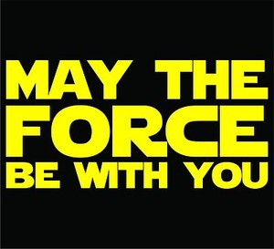 STAR WARS - May The Force Be With You Sticker / Decal - Car, Window ...