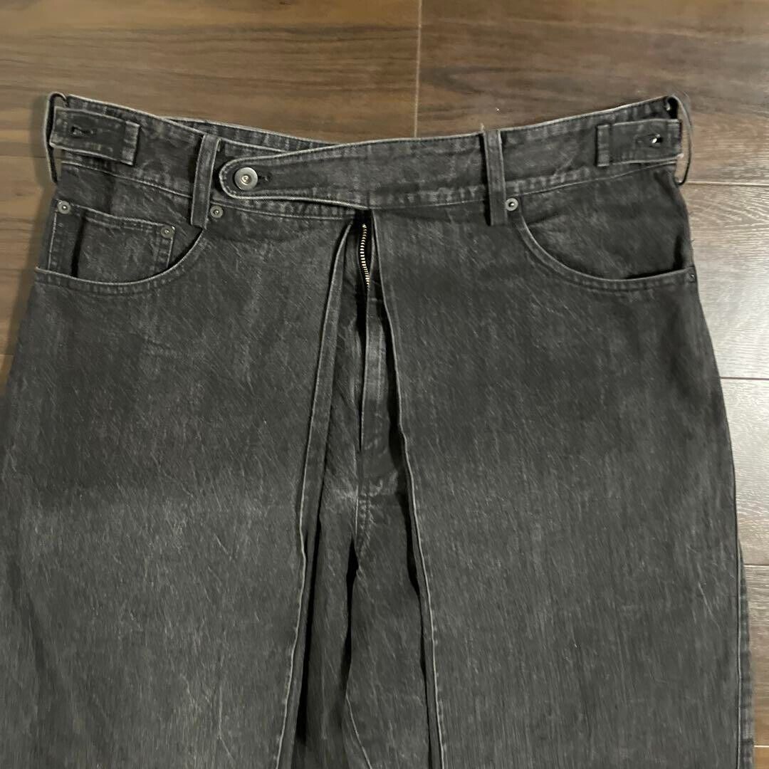 s'yte YOHJI YAMAMOTO men's 10 oz Denim Center Wide Tuck size s'yte YOHJI YAMAMOTO men's 10 oz Denim Center Wide Tuck size