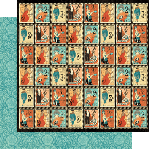 Graphic 45 - Couture - 8x8 Paper Pad 24 Sheets Mixed Media Scrapbook Deluxe - Imagen 9 de 12