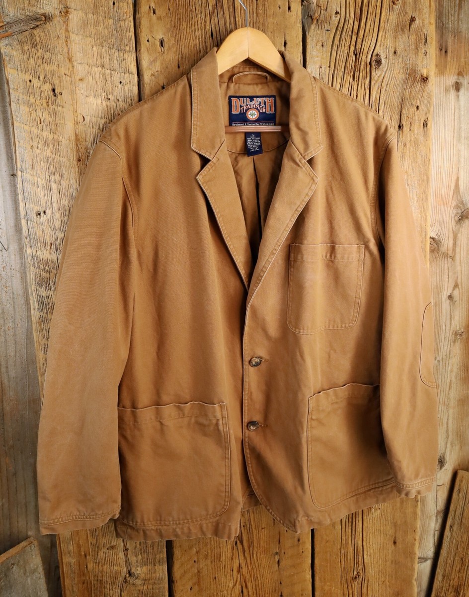 Duluth Trading Company Canvas Presentation Blazer Travel Jacket Size Large