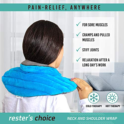 Soft Fleece Hot/Cold Neck and Shoulder Wrap Microwavable Pain Relief