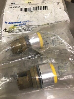 Allen Bradley,800EM-E5,Push Button Yellow LOT OF 2