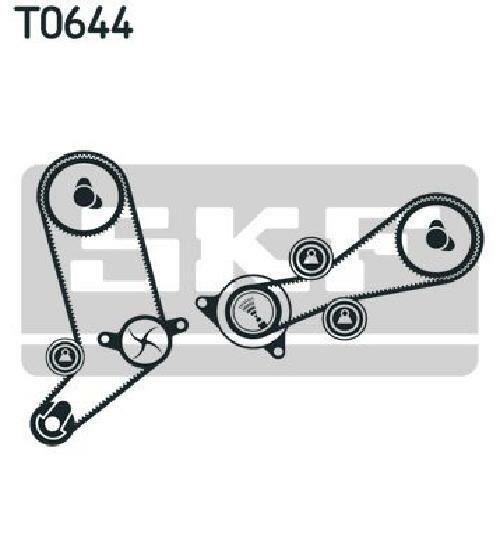 Timing Belt & Water Pump Kit fits VW LT Mk2 2.5D 96 to 06 Set SKF 046109119 New - Image 9