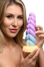 Creature Cocks Mystique Silicone Unicorn Dildo - Tapered Spiral Texture Dong