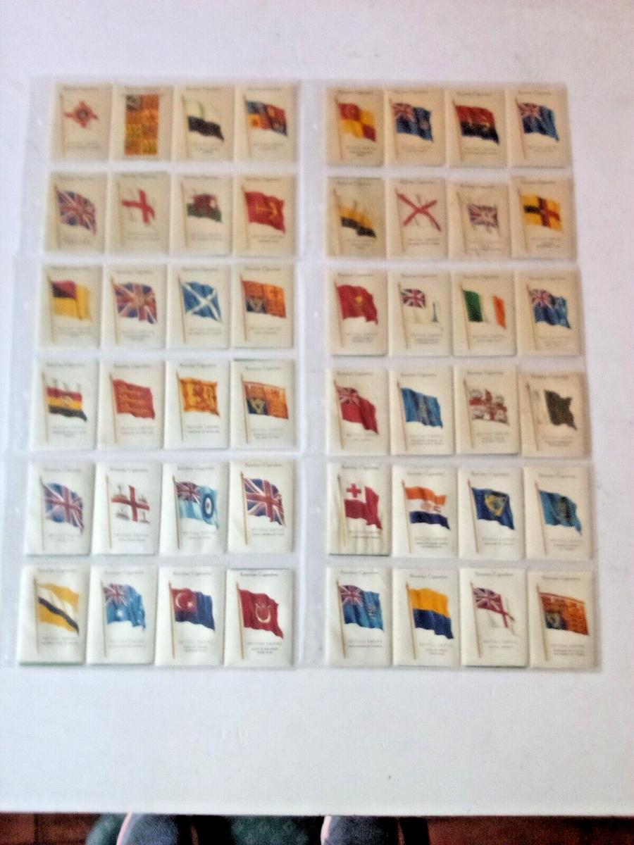 Kensitas Cigarette Silks (British Empire Series Flags only. Set of