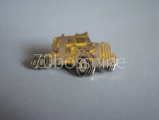 PETERBILT SEMI TRUCK YELLOW 1" CLOISONNE AUTOMOTIVE HAT PIN LAPEL PIN