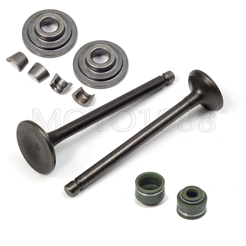 Válvulas de escape de admisión con sellos resorte para Honda XR75 XR80 XR100 XR80R XR100R Foto 3 de 4