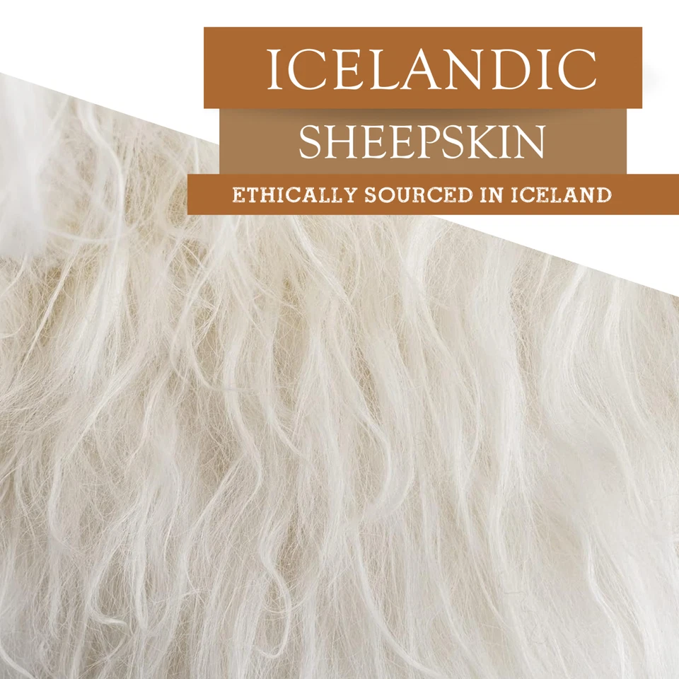 Real Icelandic Sheepskin Rug Natural White - Size 2 x 3-4' Long Hair - Image 2 of 4