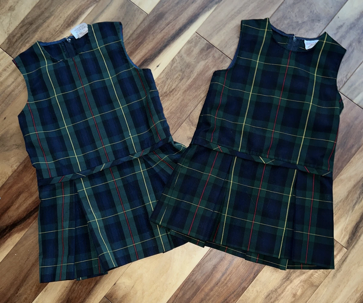Green plaid jumper uniform clearance