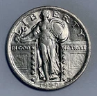 1920 US 25C Standing Liberty Silver Quarter Coin