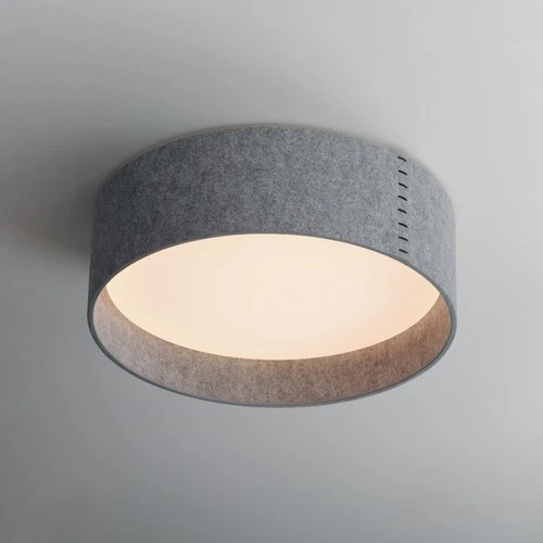 Maxim 10222 Prime 20"W LED Flush Mount Drum Ceiling Fixture - Grey - Picture 2 of 12