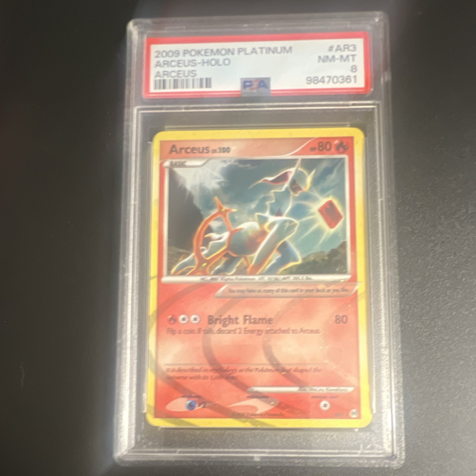 Pokémon Arceus Platinum Arceus #AR3 Holo Rare PSA 8 2009 English