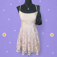 Fairycore Coquette Princesscore Lace Up Mini Dress Size 5 🩷